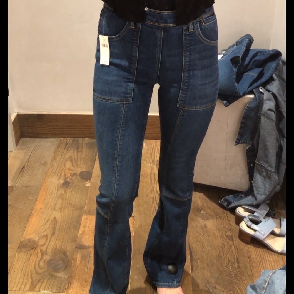 Anthropologie Bootcut Patchwork Side Zip Jeans - image 1